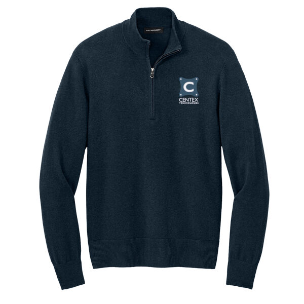 Centex Technologies Embroidered - Easy Care 1/4 Zip Sweater Thumbnail